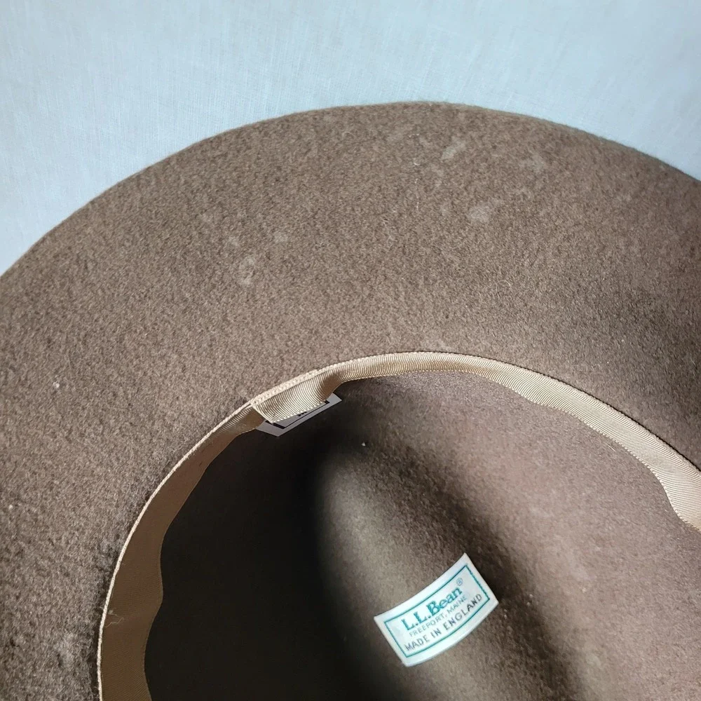 Vintage L.L. Bean Fedora, Made in England, 100% Wool - Size L